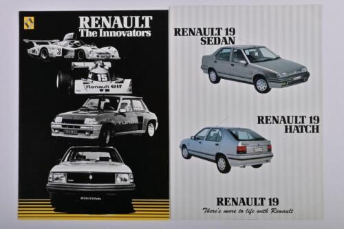 RENAULT: Two Renault sales brochure. Renault Turbo Technology and Renault 19 sales brochures