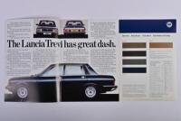 LANCIA: A 1981 Lancia Trevi colour sales brochure. With Lancia 'BETA BERLINA BETA TREVI' colour chart - 2