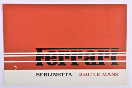 FERRARI: An original 1963 Ferrari '250/LE MANS' sales brochure