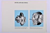 MERCEDES-BENZ (300 SL): A 1960 single sheet - '300 SL with disc brakes' - sales brochure. Diagrams displaying the MK 2 disc brakes as fitted to the 1961 300 SL Roadster and Coupe
