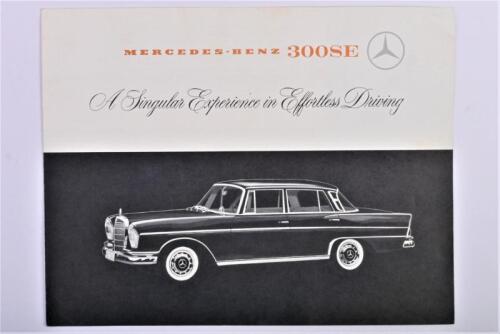MERCEDES-BENZ: A Mercedes-Benz 300SE American market sales brochure