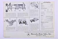 MERCEDES-BENZ: Two 1960's Mercedes-Benz U.S.A items. 220S/SE 4-DOOR SEDAN single sheet sales brochure & Mercedes-Benz 220SE Coupe black and white photo - 2