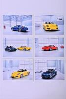 PORSCHE: Four white carded sleeves containing six postcards of various Porsche models. 911 & Boxster postcards - 2