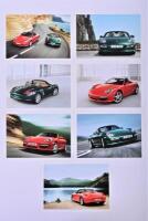 PORSCHE: Four white carded sleeves containing six postcards of various Porsche models. 911 & Boxster postcards - 3