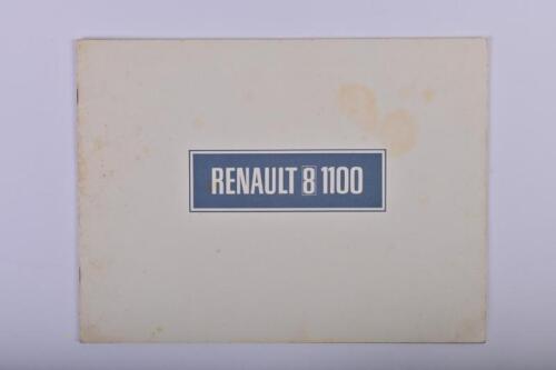 RENAULT: An original Renault 8 1100 sales brochure. English text