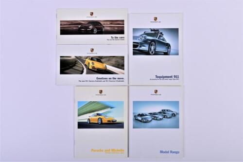 PORSCHE: A collection of five Porsche sales brochures. 2004 - 2008. 911 (997) sales brochures