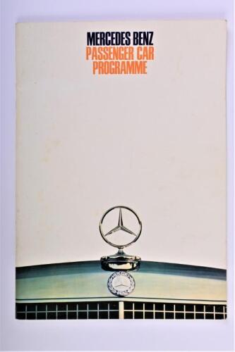 MERCEDES-BENZ: A 1968 edition of 'Mercedes-Benz Passenger Car Programme'