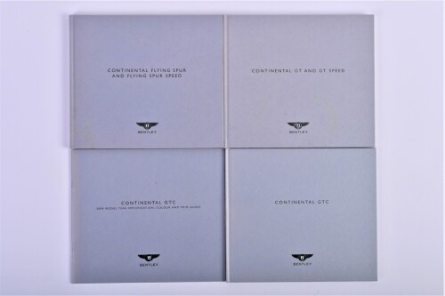 BENTLEY: Three 2009/2010 Bentley sales brochures. 'CONTINENTAL FLYING SPUR AND FLYING SPUR SPEED', 'CONTINENTAL GT AND GT SPEED', 'CONTINENTAL GTC' sales brochures