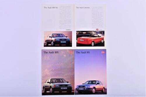 AUDI: Four period Audi sales brochures from the 1990's. Australian specification Audi 100 V6 and Cabriolet sales sheets