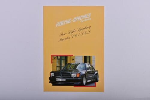 MERCEDES-BENZ (KOENIG): A 'KOENIG SPECIALS CAR-TUNING Star-Light-Symphony Mercedes SE/SEL' (W126) sales brochure