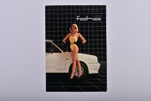 FOHA (VOLKSWAGEN): A 1984 'foha' (Austria) sales brochure displaying body accessories for the Volkswagen Golf Typ 19