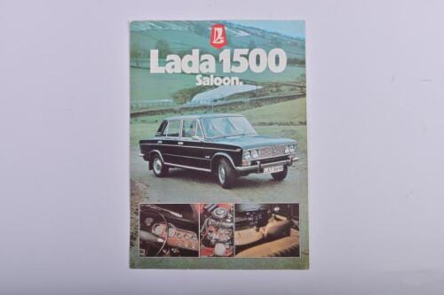 LADA: A Lada 1500 Saloon single card, double sided colour sales brochure