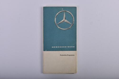 MERCEDES-BENZ: A 'Mercedes-Benz Production Program' poster. Circa 1960's