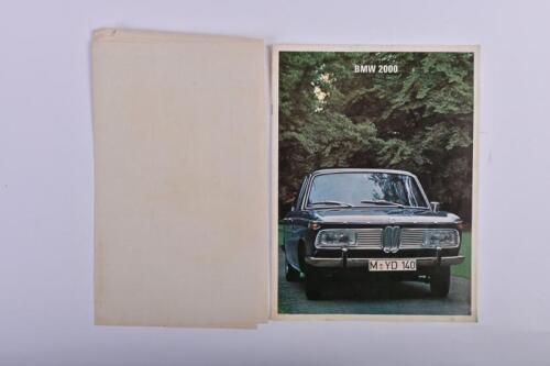 BMW: Two items of BMW 2000 sales literature. 'BMW 2000' colour sales brochure