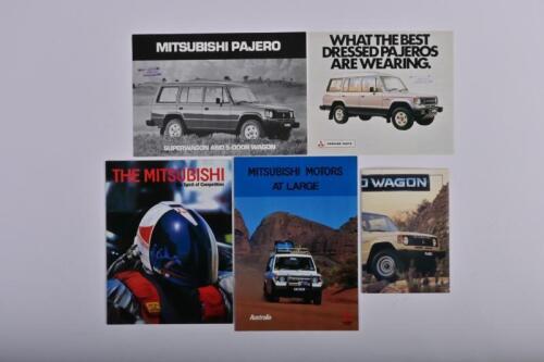 MITSUBISHI: Five Mitsubishi sales brochures. Mitsubishi Pajero sales brochures