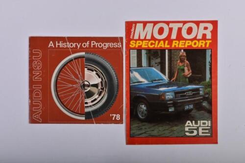 AUDI/NSU: Two Audi NSU items. 1978 'A History of Progress' booklet detailing Audi NSU company history