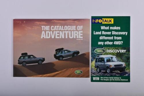 LAND ROVER: Two Land Rover sales brochures. 2001 'The Catalogue of ADVENTURE' model range sales brochure