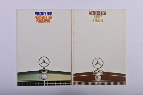 MERCEDES-BENZ: Two Mercedes-Benz sales brochures. 'Mercedes-Benz Passenger Car Programme' displaying the 1970 Mercedes-Benz product line