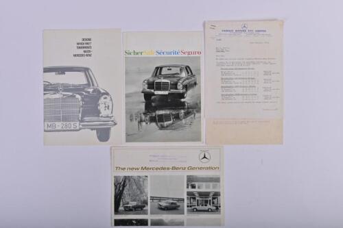 MERCEDES-BENZ: Four 1960's and 1970's Mercedes-Benz publications. Model Range and Safety Information
