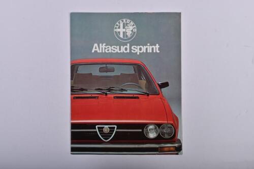 ALFA ROMEO: An Alfasud sprint fold-out sales brochure