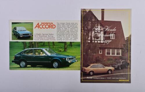 HONDA: Two 1970's/80's sales brochures. 'The Honda Automobile Range' colour sales brochure