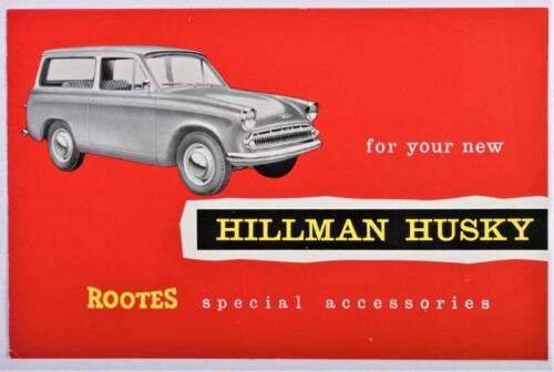 HILLMAN HUSKY: A small format Hillman Husky 'special accessories' four page sales brochure