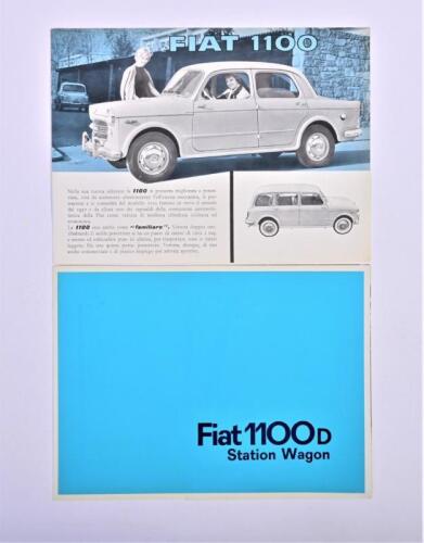 FIAT: Two Fiat sales brochures. 1100 & 1100D Station Wagon brochures