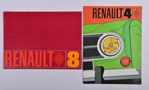 RENAULT: Two Dutch Renault sales brochures. Renault 4 & 8 sales brochures. Dutch text
