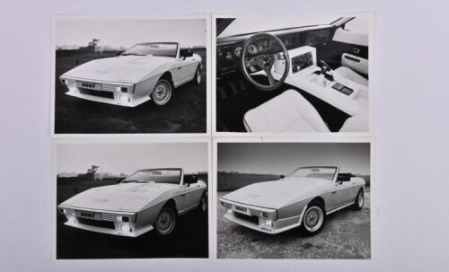 TVR: Four black and white TVR 350i press photos
