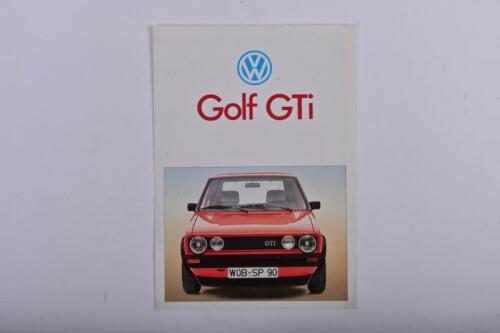 VOLKSWAGEN: A July 1983 Volkswagen 'Golf GTI' sales brochure