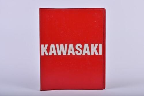 KAWASAKI: A 'KAWASAKI SERVICE MANUAL' folder containing a group of parts lists. 1968 'Kawasaki 650 Model W1, W1SS, W2SS,W2TT'