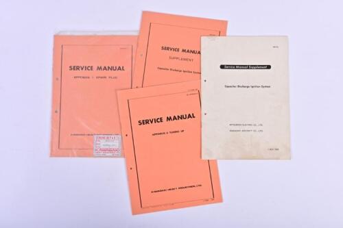KAWASAKI: Four Kawasaki related publications including four Service Manual Supplements and Appendices. 1960's & 1970's Supplements & Appendices