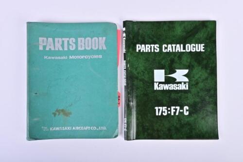 KAWASAKI: Two Kawasaki items including a 1968 'PARTS BOOK - Kawasaki Motorcycles' & 1973 'KAWASAKI PARTS CATALOGUE 175:F7-C'
