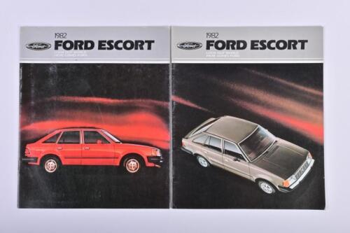 FORD: Two 1982 Ford Escort sales brochures