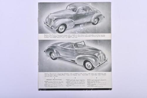 HUDSON: A Hudson "One-Twelve" black and white sales brochure (updated description)
