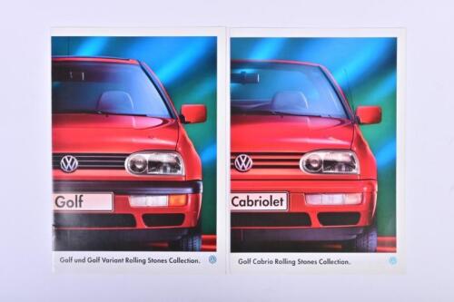 VW: Two Volkswagen Golf sales brochures from 1995 and 1996. Rolling Stones Collection sales brochures