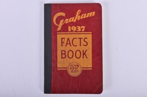GRAHAM: An original 'Graham 1937 FACTS BOOK' - Reference and Guide book for Graham salesmen on SUPERCHARGER, CAVALIER AND CRUSADER MODELS