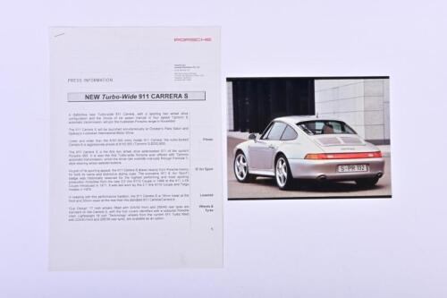 PORSCHE: A 1997 Press Information document for the 'NEW Turbo-Wide 911 CARRERA S'