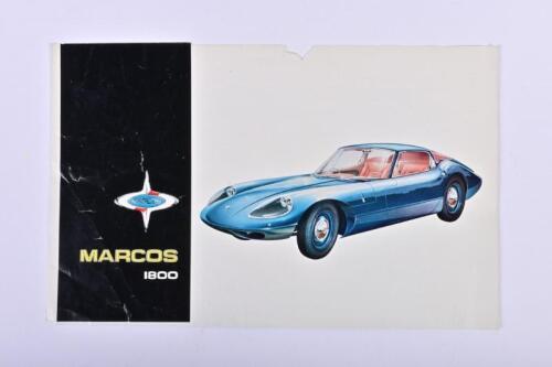 MARCOS: A 1964 'MARCOS 1800' sales brochure. 'Marcos 1800 & Optional Extras List' Price List