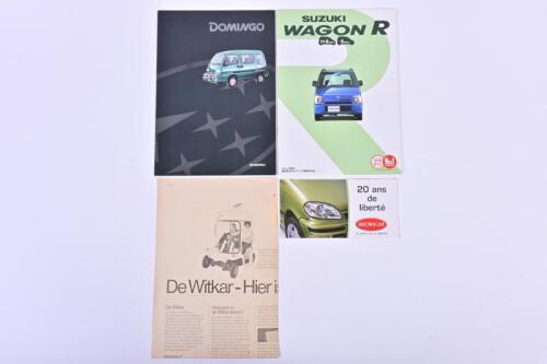 MICRO CARS/SMALL VANS: Four publications detailing micro cars and small vans. Subaru DOMINGO colour sales brochure