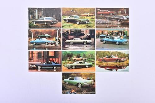 BUICK: A set of postcard size pictures of the 1973 Buick range
