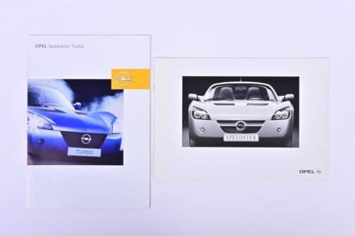 OPEL: Two Opel Speedster sales brochures. 2000 & 2004 sales brochures. International text