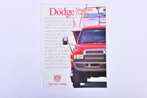 DODGE: A '1996 Dodge Magnum Towing' sales brochure