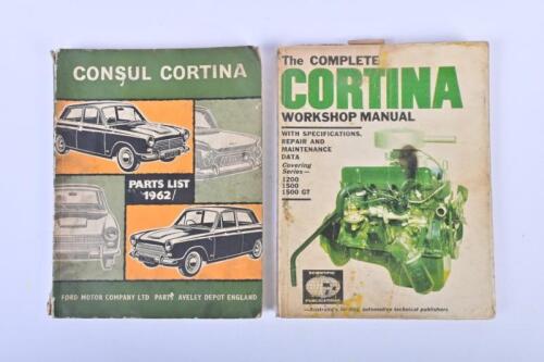 FORD: Two Ford CONSUL, CORTINA publications. 1962 'CONSUL CORTINA PARTS LIST' published by Ford Motor Company Ltd