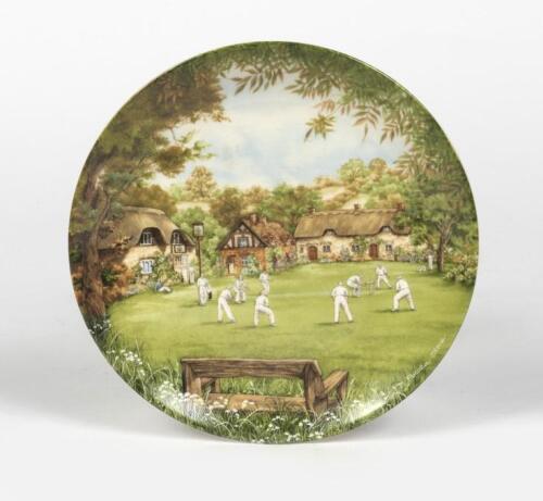 WEDGWOOD: A wedgwood limited edition plate "The Cricket Match", from the Village Green Series, editioned no. 2131B, 20.5cm diameter