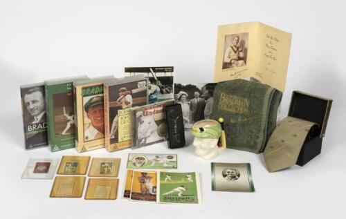 SIR DONALD BRADMAN: A collection of Sir Donald Bradman commemorative coins: A collection of Sir Donald Bradman related ephemera and commemorative items