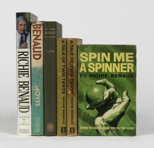 RICHIE BENAUD: Six volumes relating to Richie Benaud, including A Tale of Two Tests by Richie Benaud and Benaud By AJ Moyes