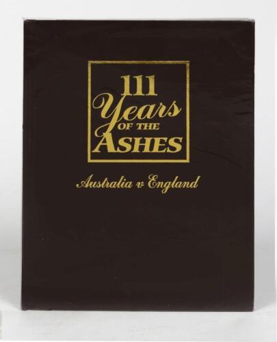 ASHES: 111 Years of the Ashes, Australia and England signed by Allan Border to third page, limited edition 474 of 2000