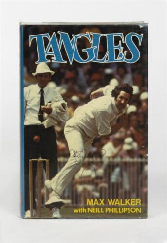 MAX WALKER: 'TANGLES' by Max Walker with Neill Phillipson, signed to front cover by Max Walker