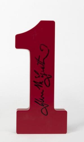 GLENN MCGRATH: A three dimensional number one signed by GLENN McGrath, 24cm high